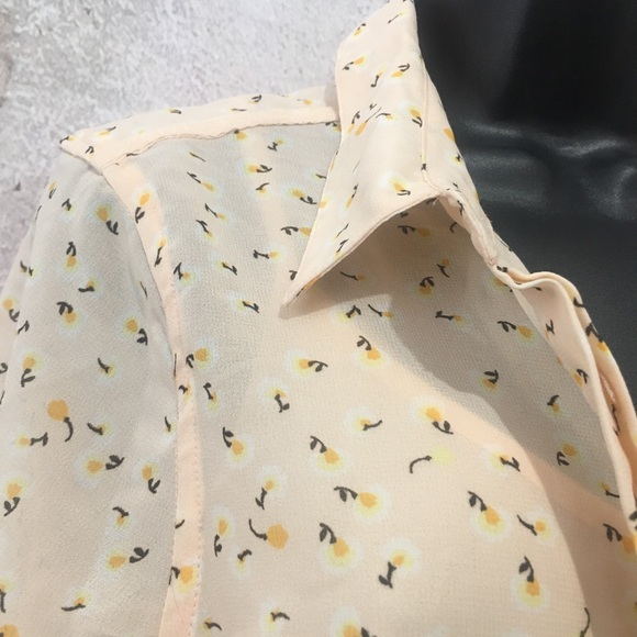 Caffe Marrakesh Tank /Button Down Blouse Combo AllOver Floral Peach NWT M - Picture 5 of 8